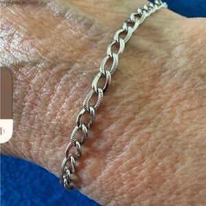 925 Sterling Silver Metal Dainty Chain Charm Bracelet